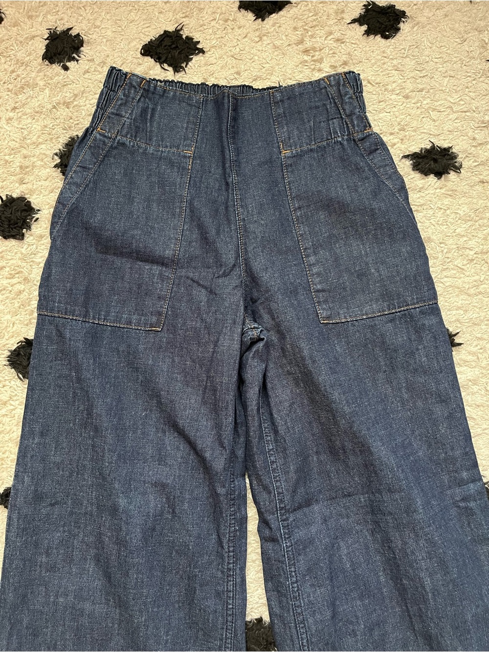 We the free size small Wide Leg Dark Denim Pants - Picture 6 of 13